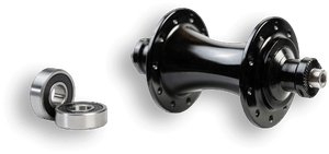 super lightweight aluminum wheelset, boasting aluminum hubs, hollow aluminum axles, and sealed cartridge bearings