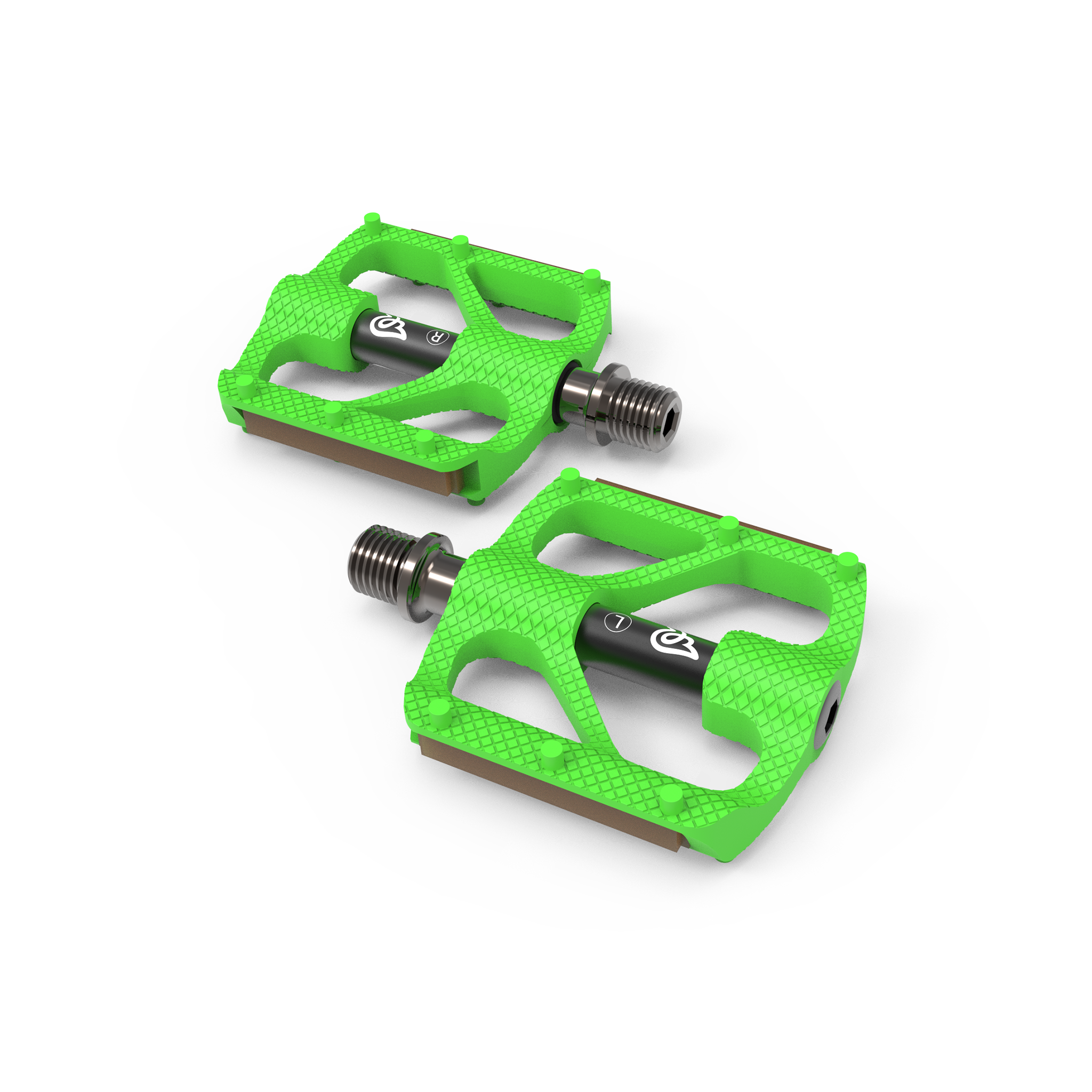 Early Rider P1 Resin Platform Pedals Green