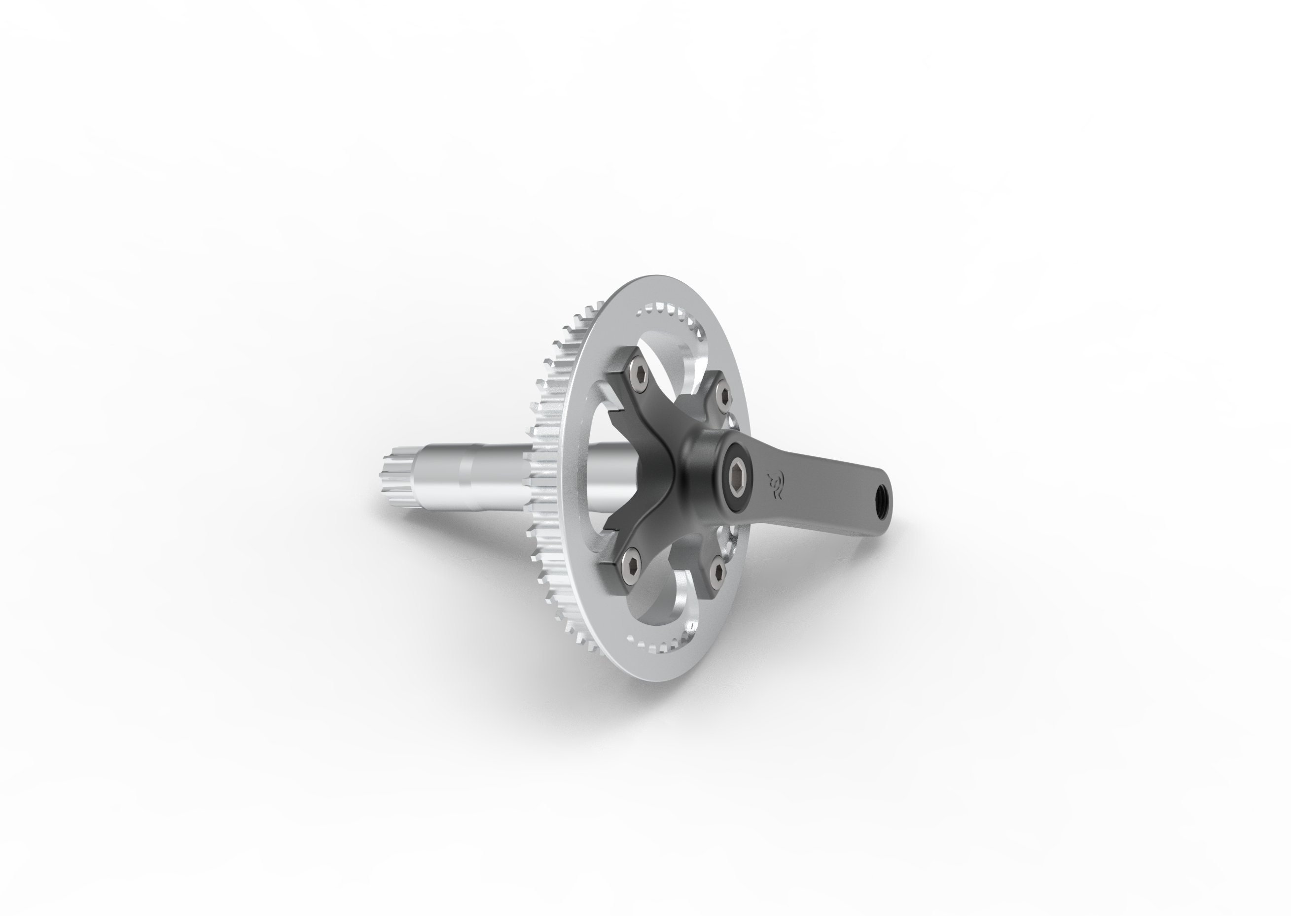 ER 120mm Driveside Crank Assembly 46T Belt Sprocket (39mm Belt Line)